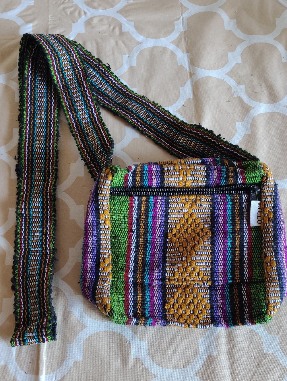 Lillo Handwoven Mexican Crossbody Bag 6x6 Boho Festival Travel